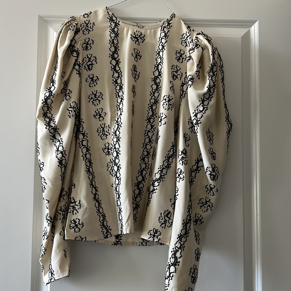 Layla fil coupé silk-blend blouse - Picture 3 of 9